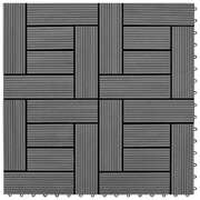 Decking Tiles WPC 1 sqm Grey 11 pcs 