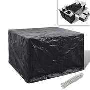 Garden Furniture Cover 4 Person Poly Rattan Set 8 Eyelets 