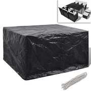 Garden Furniture Cover 6 Person Poly Rattan Set 8 Eyelets 