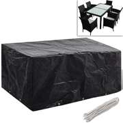 Garden Furniture Cover 6 Person Poly Rattan Set 10 Eyelets 240 x 140cm