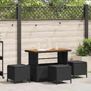 Versatile Garden Dining Set Black Poly Relaxing Seating Patio Relax 