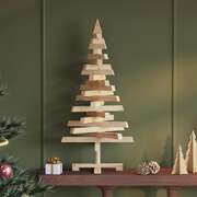 Christmas Trees with Stand Natural 90cm Solid pine wood - High