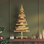 Compact Christmas Trees with Stand Brown 90cm Solid pine wood - Sturdy