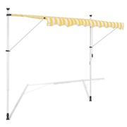 Manual Retractable Awning Yellow & White 350 cm