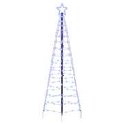Modern LED Christmas Tree with Ground Spikes Blue 250cm Iron - Premium