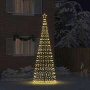 Versatile LED Christmas Tree with Ground Spikes Warm White 400cm Iron
