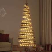 Functional Christmas Tree with 130 LEDs Natural 210cm Solid Ash wood - Home