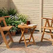 Round Bistro Table Natural Wood 45x45cm