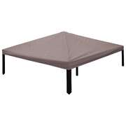 Gazebo Cover 3x3m Taupe Waterproof Polyester Steel | EXTG