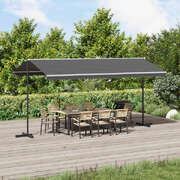 Free Standing Awning 5x3m Grey Polyester | EXTG