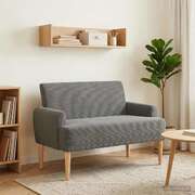 Button Tufted Loveseat Dark Grey 2 Seater | EXTG