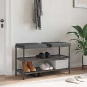 Grey Bench Cushion Set 40x38x6.5cm