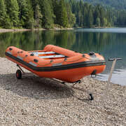 Boat Trailer Adjustable Silver 353x107x92cm