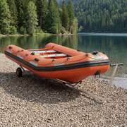 Boat Trailer Adjustable Silver 353x107x92cm