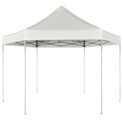 Hexagonal Pop-Up Foldable Marquee Cream White 