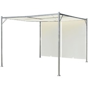 Pergola with Adjustable Roof Cream White Steel 