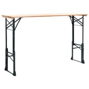 Folding Beer Table 169x50x75/105 cm Pinewood