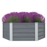 Raised Garden Bed Galvanised Steel Grey