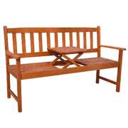 Garden Bench with Pop-up Table 158 cm Solid Acacia Wood