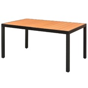 Garden Table Brown - Aluminium and WPC
