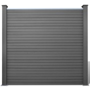 Fence Panel with 2 Posts WPC - Grey
