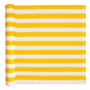 Balcony Screen HDPE 90x600 cm Yellow and White