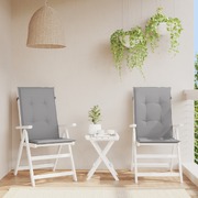 Garden Chair Cushions 2 pcs Grey 120x50x3 cm