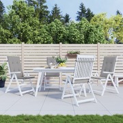 Garden Chair Cushions 4 pcs Grey 120x50x3 cm
