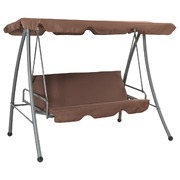43238 Outdoor Swing Bench with Canopy Coffee