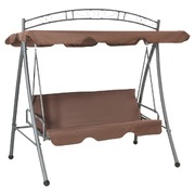 43242 Outdoor Convertible Swing Bench with Canopy Coffee