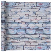 Balcony Screen Oxford Fabric - Stone Wall Print