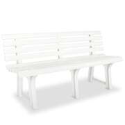 Garden Bench 145,5 cm Plastic White
