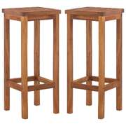Bar Chairs 2 pcs Solid Acacia Wood