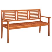 3-Seater Garden Bench 150 cm Solid Eucalyptus Wood