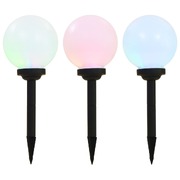 Outdoor Solar Lamps 3 pcs LED Spherical 20 cm RGB