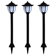 Outdoor Solar Lamps 3 pcs LED Black