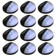 Outdoor Solar Wall Lamps LED 12 pcs Round Black