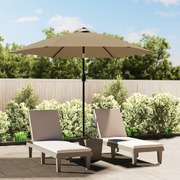 Outdoor Parasol with Metal Pole 300 cm Taupe
