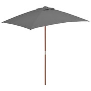 Outdoor Parasol with Wooden Pole 