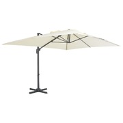 Cantilever Umbrella with Aluminium Pole 400x300 cm Sand