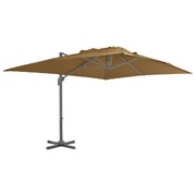 Cantilever Umbrella with Aluminium Pole 400x300 cm Taupe