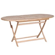 Folding Garden Table 160x80x75 cm Solid Teak Wood