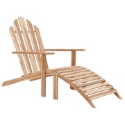 Adirondack Chair with Footrest Teak