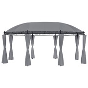 Gazebo with Curtains Anthracite