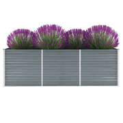 Garden Planter Galvanised Steel  Grey