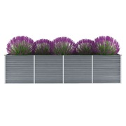 Garden Planter Galvanised Steel,  Grey