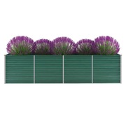Garden Planter Galvanised Steel / Green