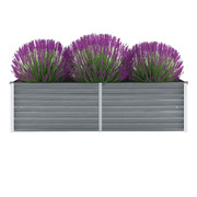Garden Planter Galvanised Steel Grey