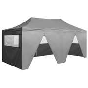 Folding Pop-up Party Tent with Sidewalls  Anthracite