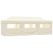 Folding Pop-up Party Tent with 8 Sidewalls  Cream